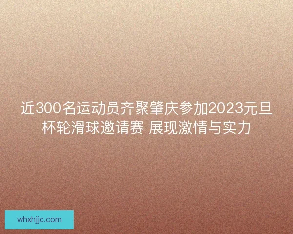近300名运动员齐聚肇庆参加2023元旦杯轮滑球邀请赛 展现激情与实力